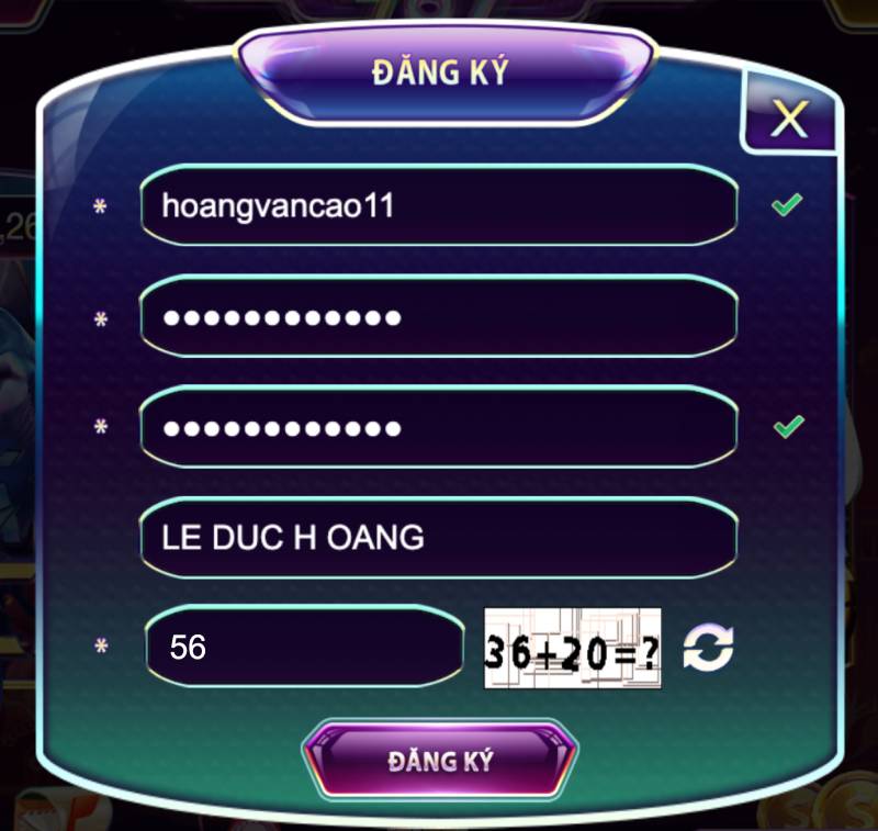 Bước 3: Nhập thông tin cá nhân