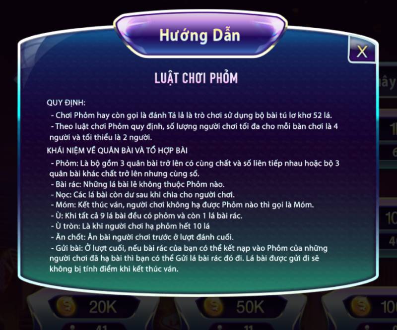 Luật chơi Phỏm tại 789Club