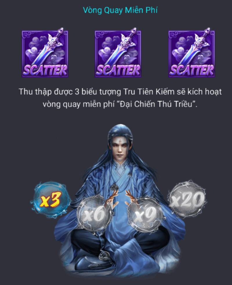 Săn vòng quay miễn phí từ Scatter